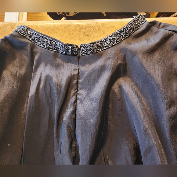 Sherri Hill 2 Piece Navy Blue Gown Size 8 - Picture 10 of 11